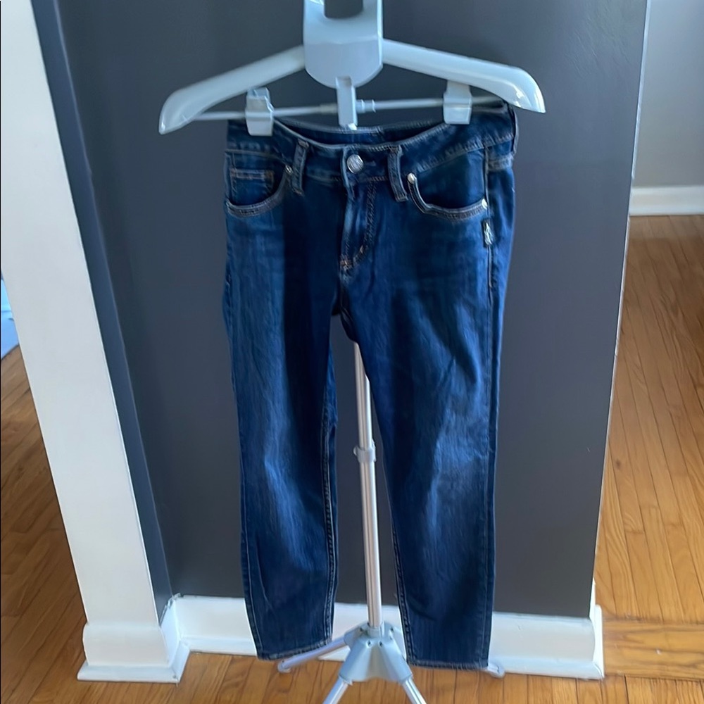 Silver Jeans Blue Ankle Cropped Denim